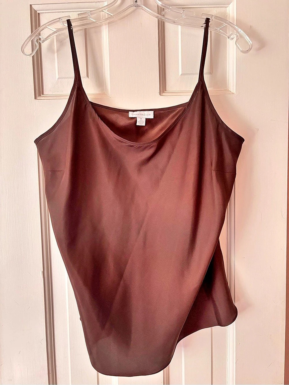Charter Club Camisole in Brown Large Like New